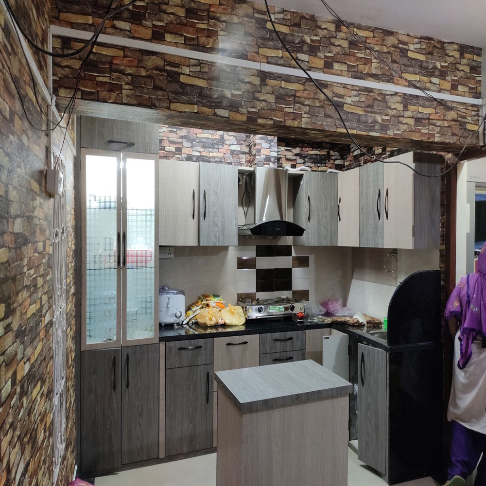 Mixing modern and traditional elements for a unique kitchen aesthetic.