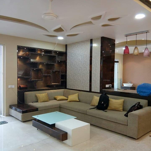 Elegant sofa set with plush cushions for comfort and style.