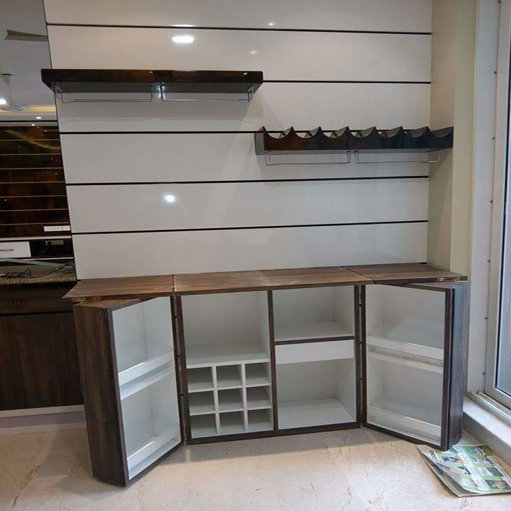 Utilizing space-saving solutions for efficient storage in a compact kitchen.